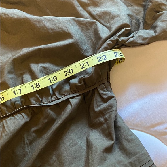 Madewell Puff-Sleeve Midi Dress in Poplin, Faded Ivy (Olive), XLarge - Picture 11 of 11